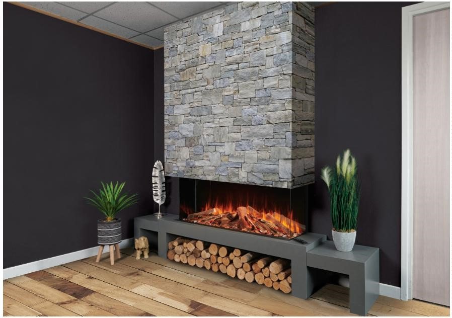 Brandon with Log Bench and Chimney Breast